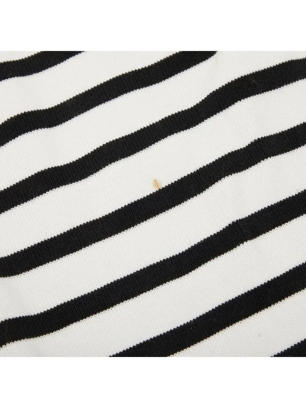 Chanel CC Logo Sleeveless Border Knit Dress 36 White Black Cotton